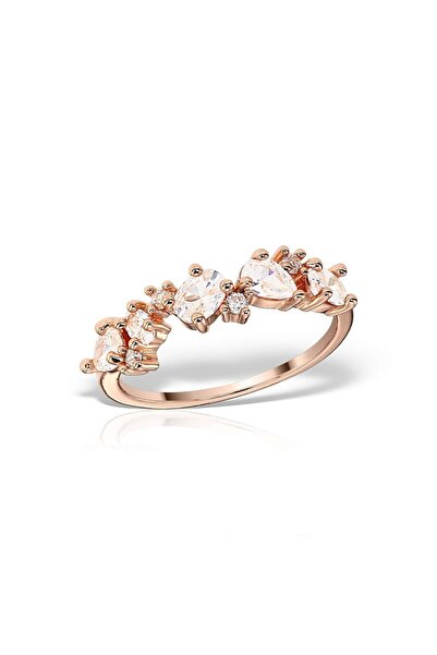 Hinari Inel de cupru placat cu aur roz Queen's Heart