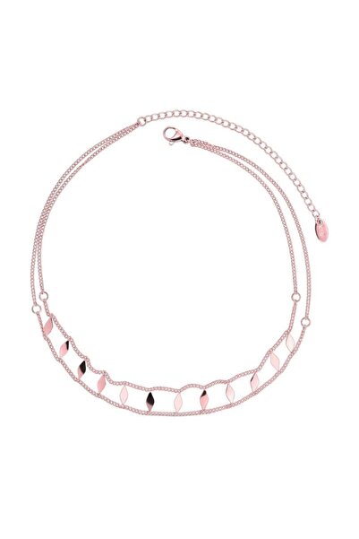 Hinari Colier Harmony Cascade din oțel inoxidabil placat cu aur roz