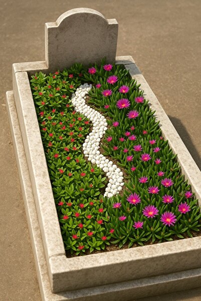 Tunç Botanik MEZAR - KABİR ÇİÇEKLİ BİTKİ SETİ - 90 ADET 2 ÇEŞİT YER ÖRTÜCÜ BİTKİ (Kaz Ayağı-Buz Çiçeği)