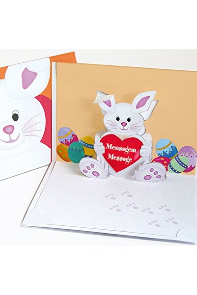 Origami Felicitare 3D tip Iepuras de Paste