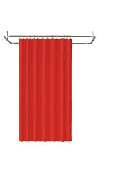 Zethome Bathroom Curtain 1X120X200 Single Panel Shower Curtain with Rings Shower Cabin Curtain 0010 Red
