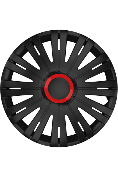 Cridem Set capace roti auto Active RR 4buc - Negru/Rosu - 14''