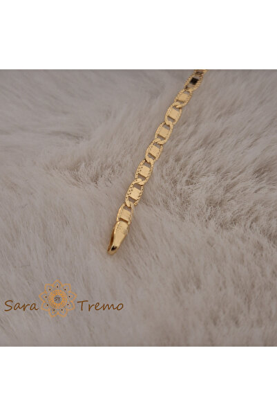 SaraTremo Brățară Titan – 20 cm placată cu aur de 18K din Brazilia cu ștampilă
