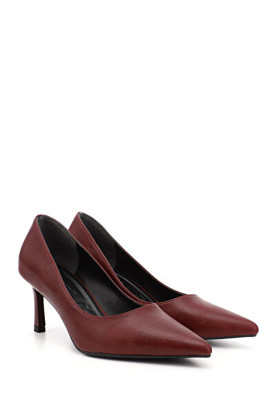 GÖNDERİ(R) Women's / Girls' Burgundy Pointed Toe Thin Heeled Stiletto