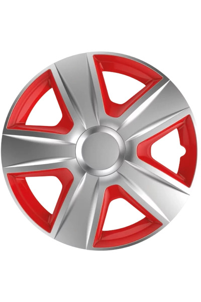 Cridem Capace roti auto Esprit SR 4buc - Argintiu/Rosu - 15''