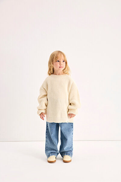 Marvy Cotton Knitted Sweater Ecru