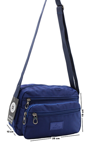 Bevitton Water Resistant Fabric Women's Shoulder Bag Navy Blue Crossbody Bag