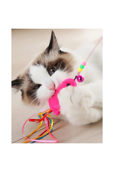 Vitastyle Cat 3-Piece Set; Cat Nail Trimmer & Scratching Device & 90 cm Cat Play Fishing Rod