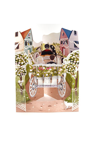 Santoro Felicitare 3D Swing Cards Caleasca de nunta