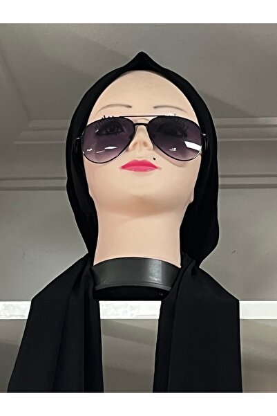 Gül Eşarp Pleated Tie-Up Outer Bonnet Black