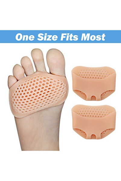 Choice3 بيج - 4 قطع من وسادات مشط القدم من بيكسمين، قطعتان أو 4 قطع، وسادة مق...