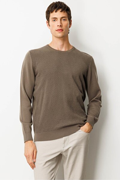 Desen Triko Ανδρικό πλεκτό πουλόβερ με μισό ζιβάγκο μπροστά με βακλαβάλι βιζόν