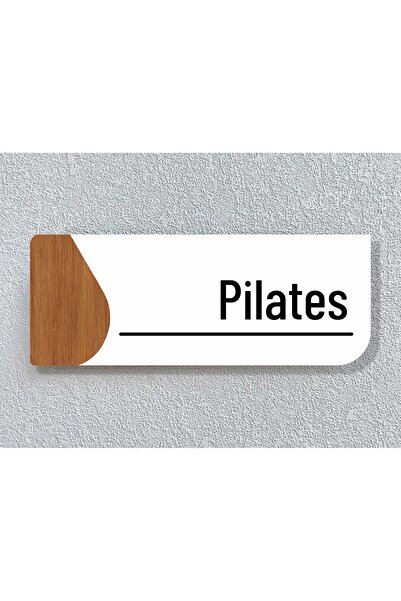 zafrakreklam Ofis Oda Kapı İsimliği Yönlendirme Tabelası 26X10cm ( PİLATES) B...