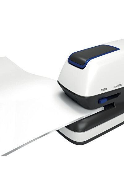 Rapid Capsator electric de hârtie 20 de coli, carcasă din plastic argintiu, 5...