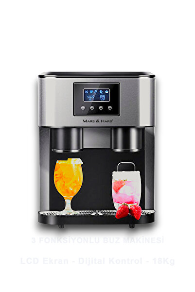 Mars & Hars Buz Makinesi (Bütün Buz -Kırık Buz Ve Soğuk Su Sebili) LCD Dokunm...