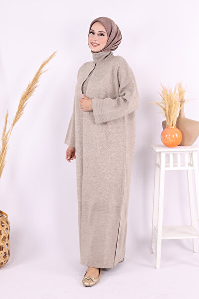 Bym Fashion Embossed Pattern Cardigan 9085 Mink