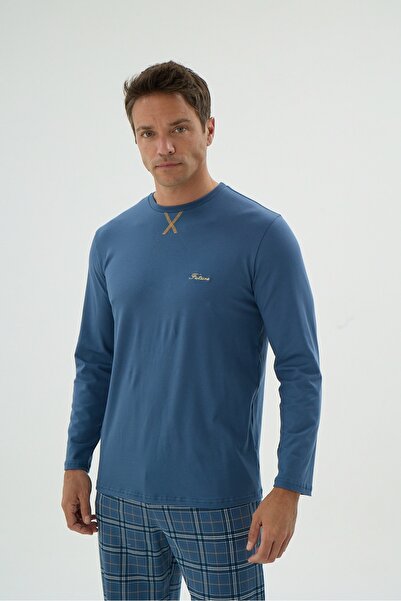 Svm 9636 ERKEK NAKIŞLI PİJAMA TAKIM