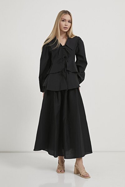 Arma Life ARMALİFE 6038 ÖNÜ BAĞCIKLI VOLANLI PREMIUM KADIN BLUZ