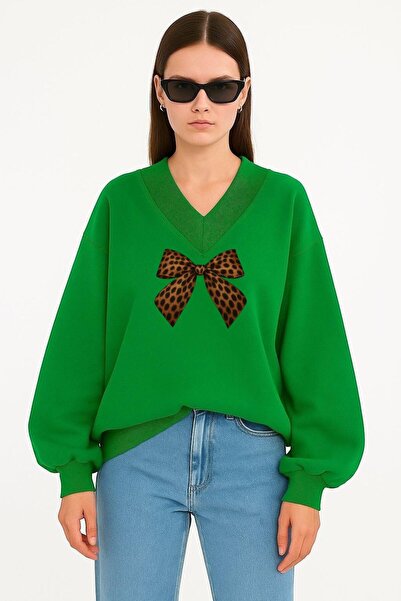 DM DOLCE MORE سترة رياضية مطبوعة بتصميم كورديلا للجنسين بياقة على شكل حرف V