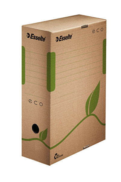 Esselte Recycled cardboard filing box A4 100mm kraft spine