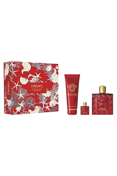 Versace Eros Flame Gift Set, Ανδρικά, Eau de Parfum, 100ml, mini Eau de Parfu...