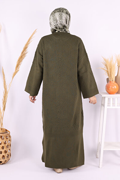 Bym Fashion Embossed Pattern Cardigan 9085 Khaki