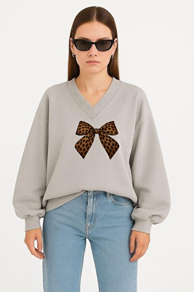 E-ROMA سترة رياضية مطبوعة بتصميم كورديلا للجنسين بياقة على شكل حرف V