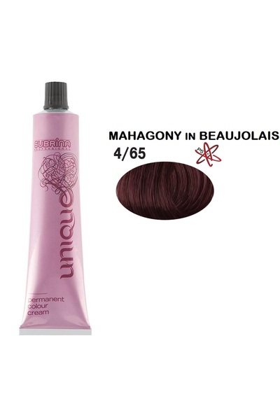 Subrina Professional , Unique, Permanent Hair Dye, 4/65 Medium Chestnut Mahogany, 100 ml