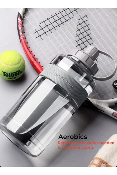 Sport Large Capacity Sports Water Bottle Outdoor ,Straw,High Temperature Resistance,Anti-fall,2000ML