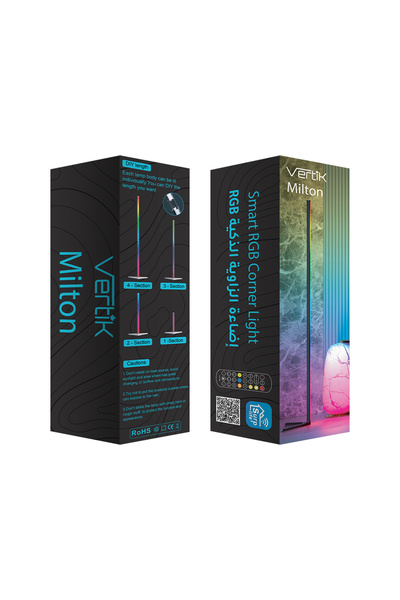 Vertik مصباح زاوية ذكي RGB متعدد الألوان مع تحكم عن بعد وتطبيق الجوال