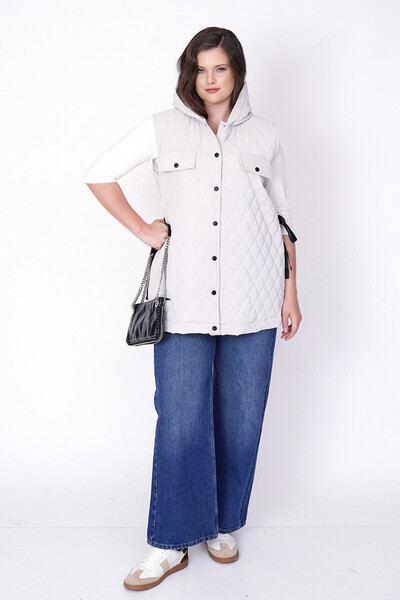 Büyük Moda HOODED QUILTED VEST