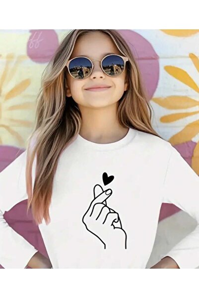 BEBEĞİME ÇORAP Girl's Printed Long Sleeve Combed Cotton T-Shirt