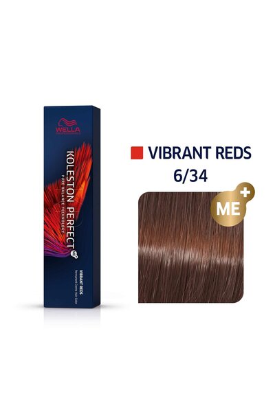 Wella Professionals Koleston Perfect Me+, Vopsea de păr permanentă, 6/34 Blond închis Roșcat auriu, 60 ml