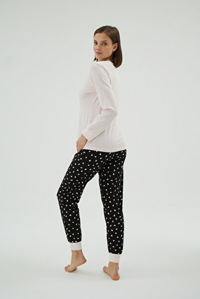 Sevim 17008 KADIN BASKILI PİJAMA TAKIM