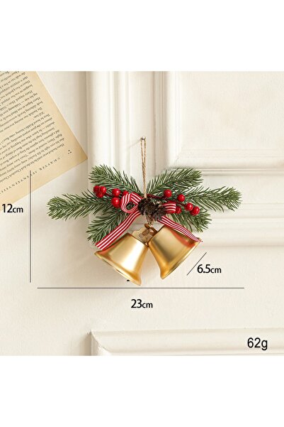 Flippy Christmas Tree Decoration Model 2 - Gold Bells with Pine Sprig (Indoor)