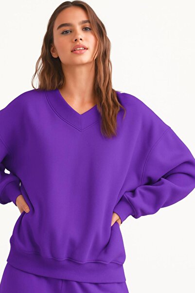 DM DOLCE MORE سترة رياضية بياقة على شكل حرف V للجنسين