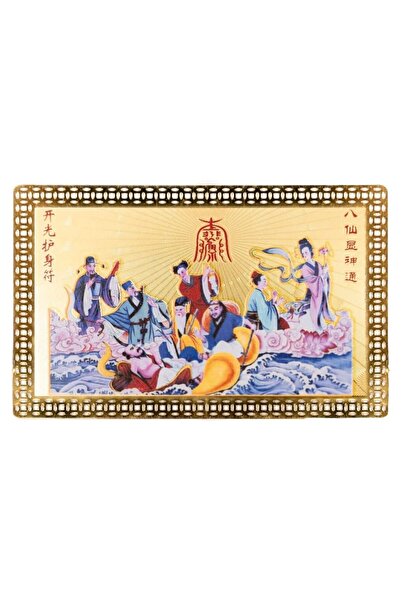 Feng Shui Card metalic cu cei 8(opt) Nemuritori