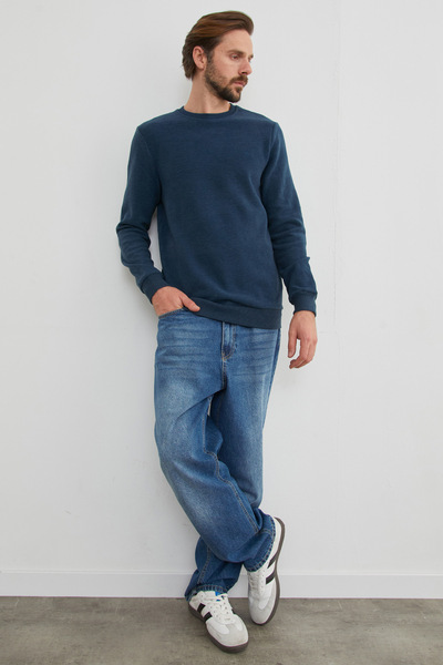 Fulla Moda Φούτερ με λαιμόκοψη με κέντημα με γράμμα M