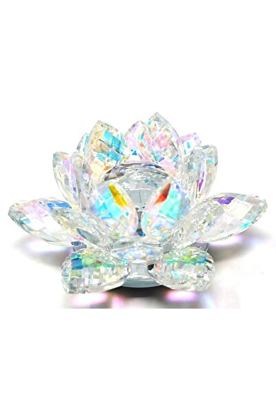 Feng Shui Floare de lotus curcubeu - deschis din cristal