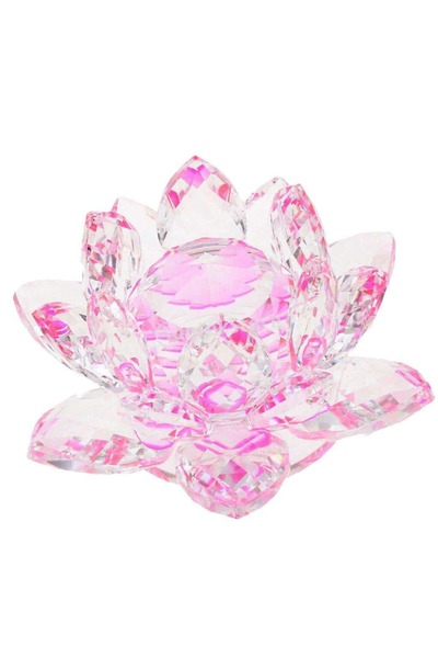 Feng Shui Floare de lotus roz din cristal