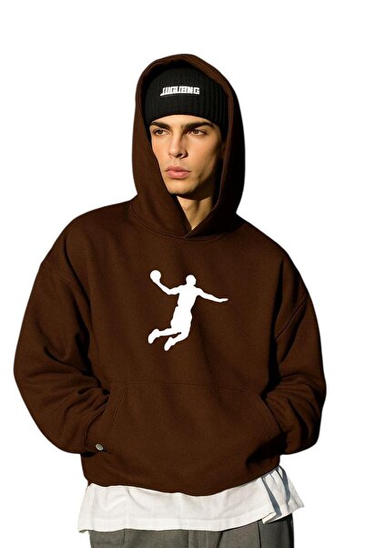 E-ROMA Hanorac unisex cu glugă, imprimat cu 3 fire de bumbac pieptănat, care ...