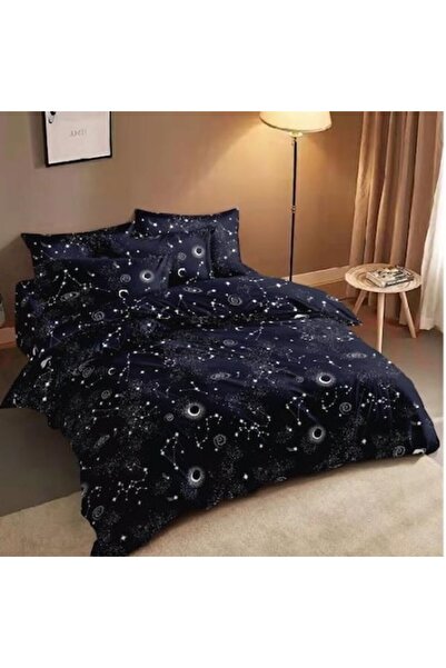 Casa de Vis Set de cearșafuri pentru pat dublu, bumbac satinat, 220 x 240 cm,...