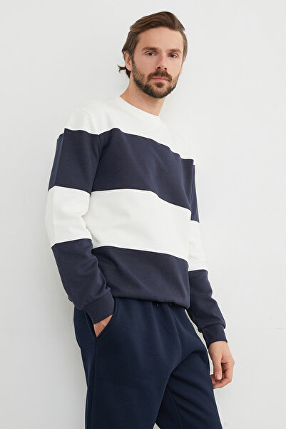 Fulla Moda Світшот з великим коміром та кольоровими вставками