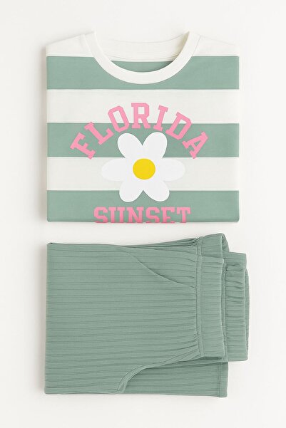tunays shopping Girl's Florida Sunset Spanish Flare Pants Set