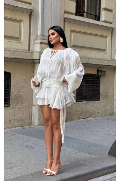 MAXORA SHOP Rochiță scurtă din vâscoză cu pantaloni scurți integrați