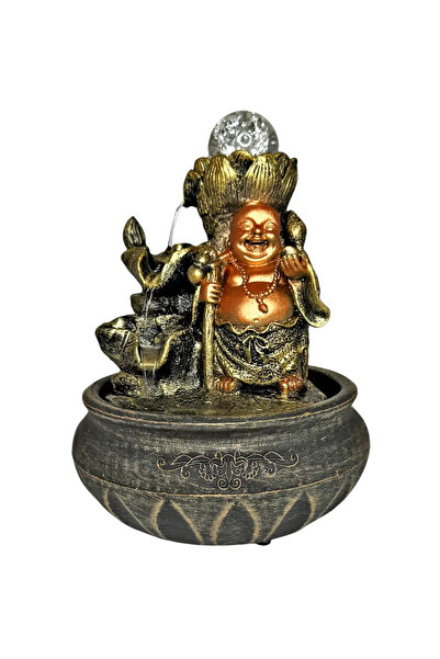 Feng Shui Fantana de apa in trepte cu lumina led si Buddha Razand