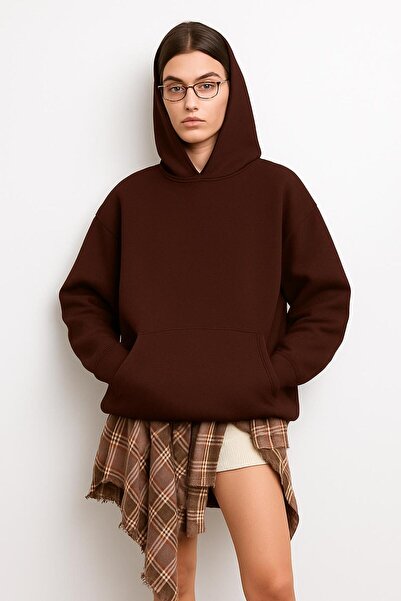 DM DOLCE MORE سترة رياضية بقلنسوة مطبوعة من القطن الممشط بثلاث خيوط للجنسين