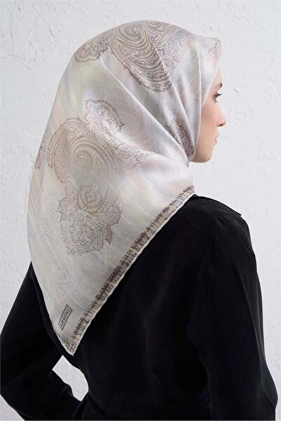 Armine Φουλάρι Sura Pure Silk 9428 - 35 Κρεμ Μικτό σχέδιο