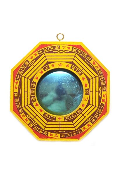 Feng Shui Yellow convex Ba Gua mirror