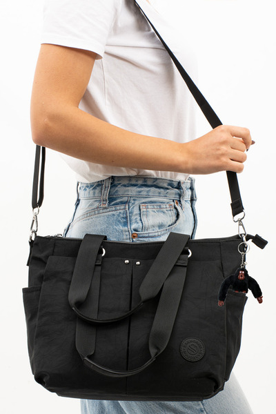 Çantaland Geantă de umăr și crossbody din țesătură Crinkle pentru femei – cu ...